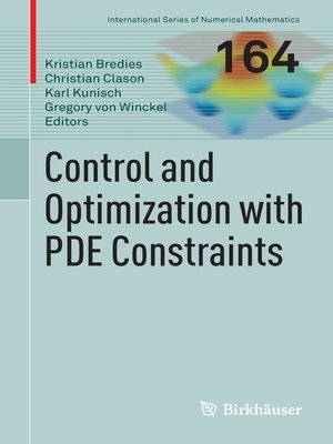 cover image of Control and Optimization with PDE Constraints